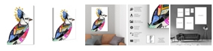 Oliver Gal Expensive Bird Blanc Canvas Art Collection